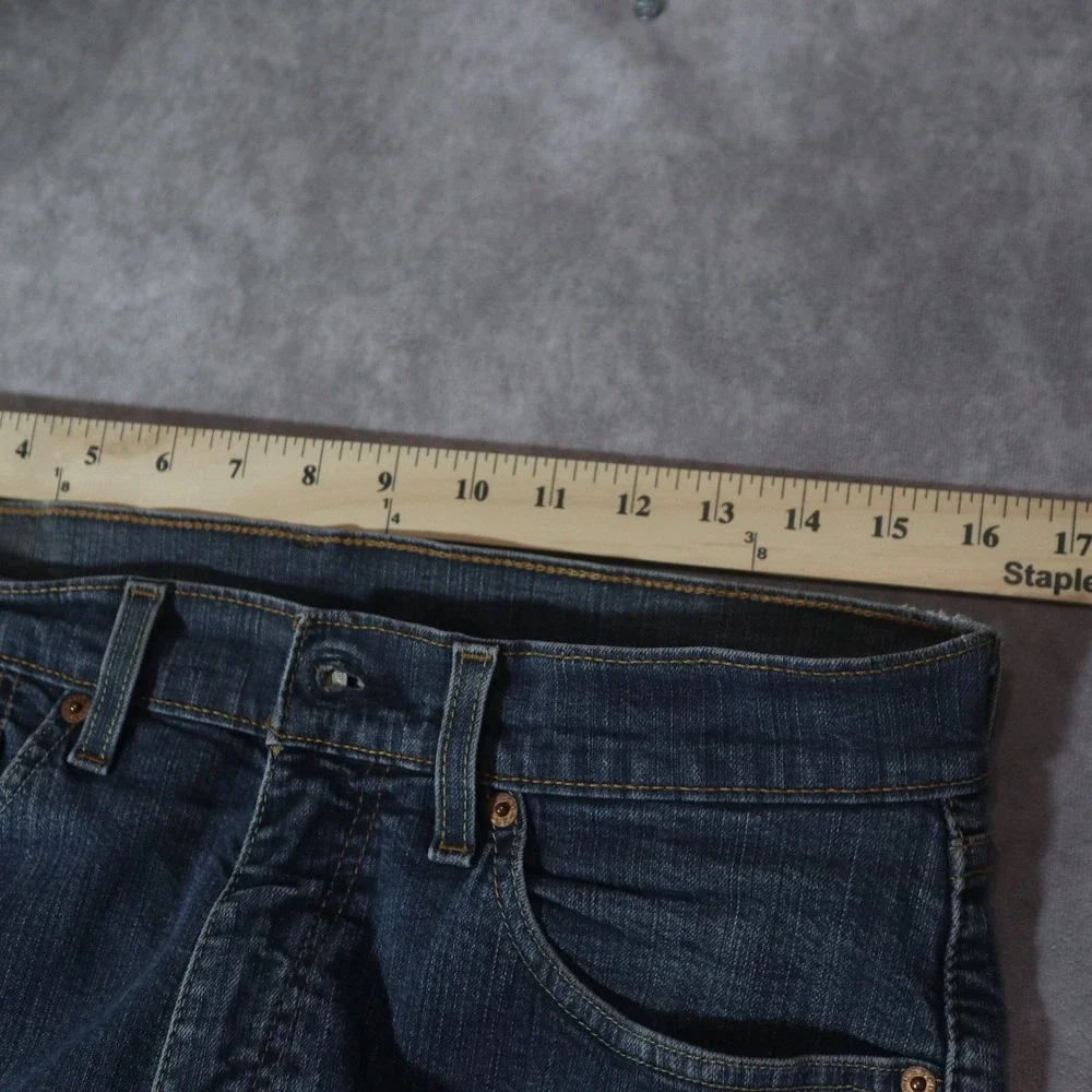 32x26 Levi's 505 Regular Fit Straight Leg Jeans Dark Wash